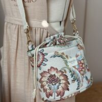 sac seau jacquard fleuri