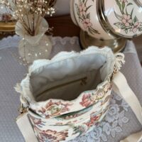 sac seau jacquard fleuri