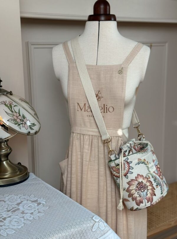 sac seau jacquard fleuri