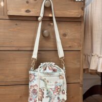 sac seau jacquard fleuri