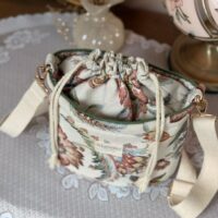 sac seau jacquard fleuri