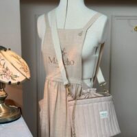 sac seau matelassé beige rosé