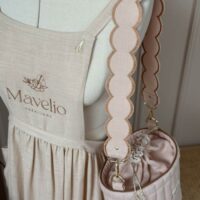 sac seau matelassé beige rosé