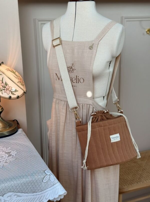 sac seau matelassé caramel