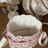 sac seau matelassé prairie écru