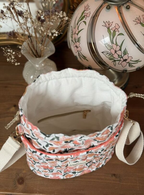 sac seau matelassé prairie écru