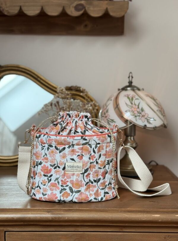 sac seau matelassé prairie écru