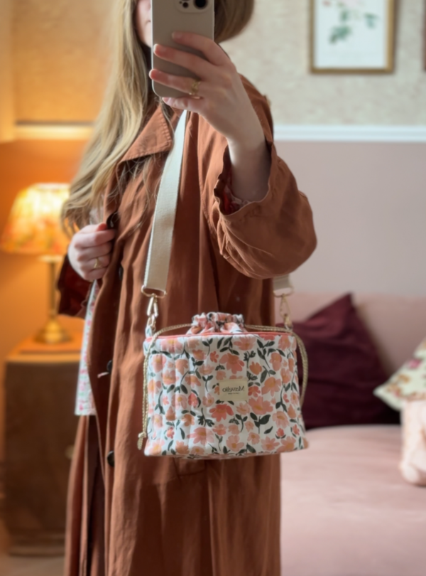 sac seau matelassé prairie écru