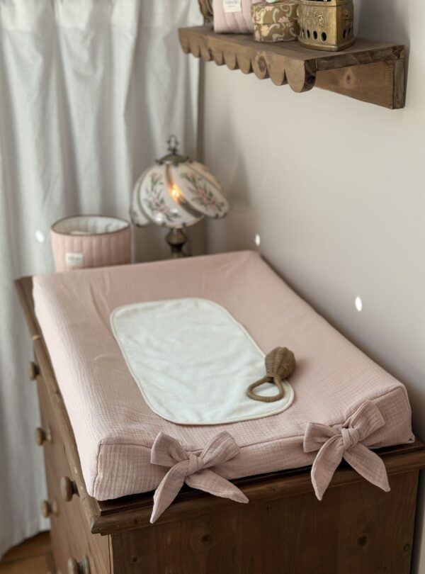 housse de matelas à langer beige rosé housse de matelas à langer beige rosé