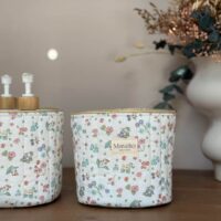 panière de rangement matelassée fleuri jardin d'été