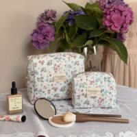 trousse de toilette matelassé jardin d'été