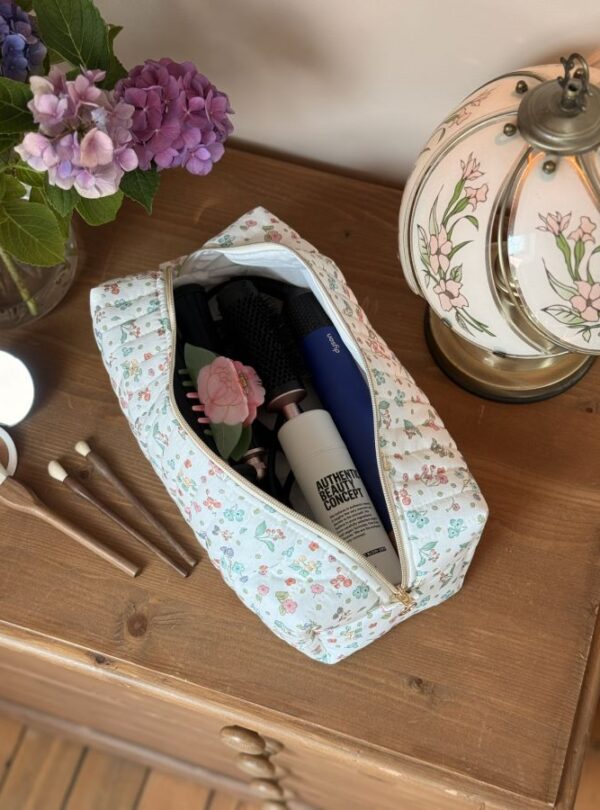 trousse de toilette matelassé xl jardin d'été