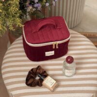 vanity matelassé taille M velours bordeaux