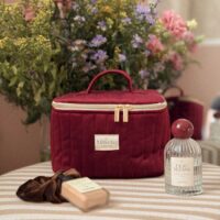 vanity matelassé taille M velours bordeaux