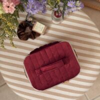 vanity matelassé taille M velours bordeaux