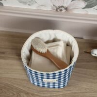 petit panier vichy bleu