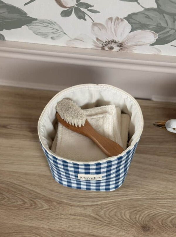 petit panier vichy bleu