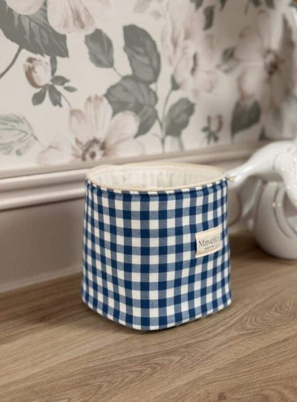 petit panier vichy bleu