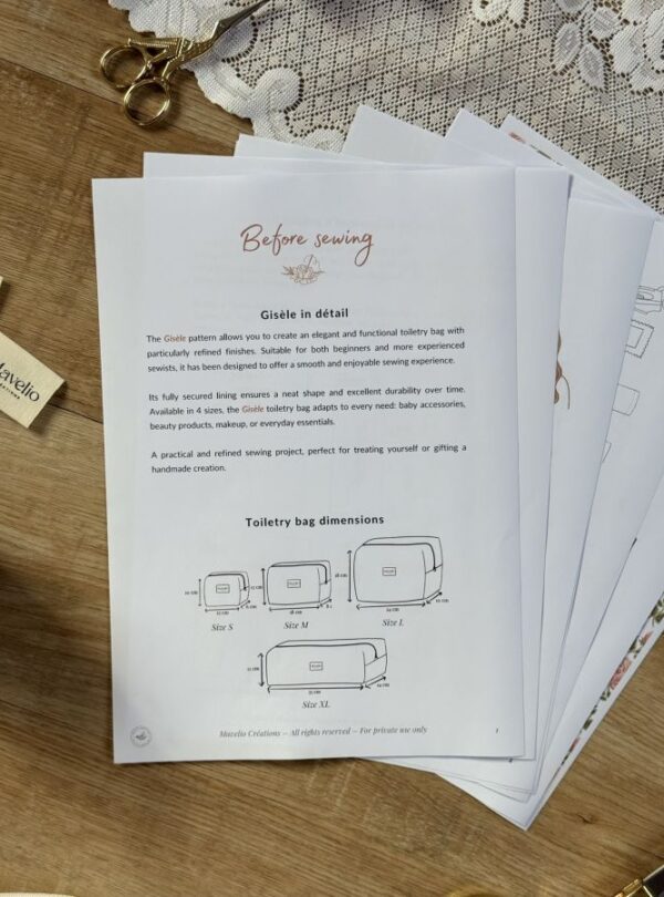 trousse de toilette gisele patron pdf