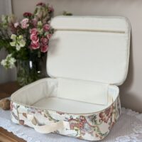 valisette jacquard fleuri personnalisé brodé