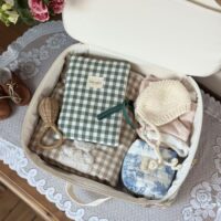 valisette jacquard fleuri personnalisé brodé