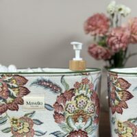 panières de rangement en jacquard fleuri