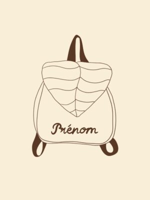 Sac à dos enfant rabat feuille personnalisable