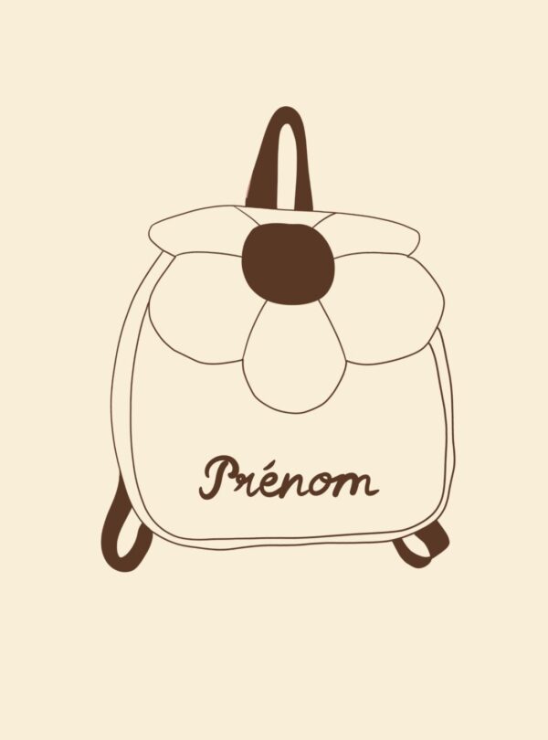 sac à dos enfant rabat fleur