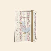 protège carnet de santé tendres rayures fleuri rose broderie oie