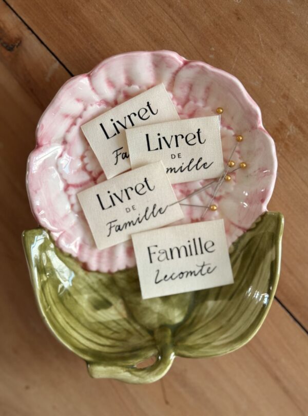 étiquette porotège livret de famille