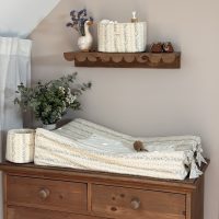 housse de matelas à langer sofalange tendres rayures bleu