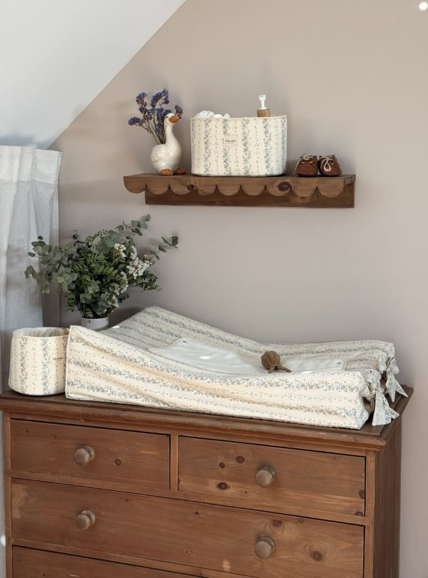 housse de matelas à langer sofalange tendres rayures bleu