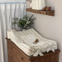 housse de matelas à langer sofalange tendres rayures bleu