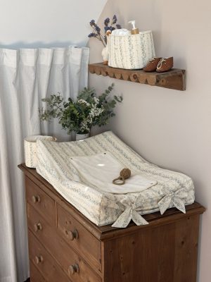 housse de matelas à langer sofalange tendres rayures bleu
