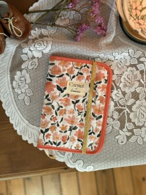 protège carnet de santé matelassé prairie écru