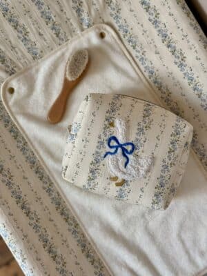 Trousse de toilette Tendres rayures Bleu