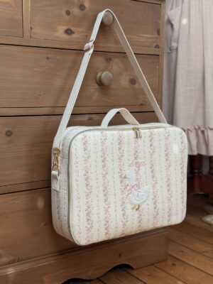 Valisette Tendres Rayures rose