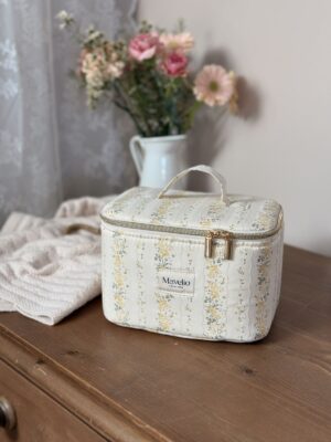 vanity rayures fleuri jaune