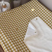 housse de matelas à langer sofalange vichy jaune