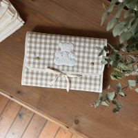 matelas à langer nomade cottage vichy beige
