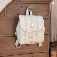 sac à dos tendres rayures fleuri jaune broderie oie